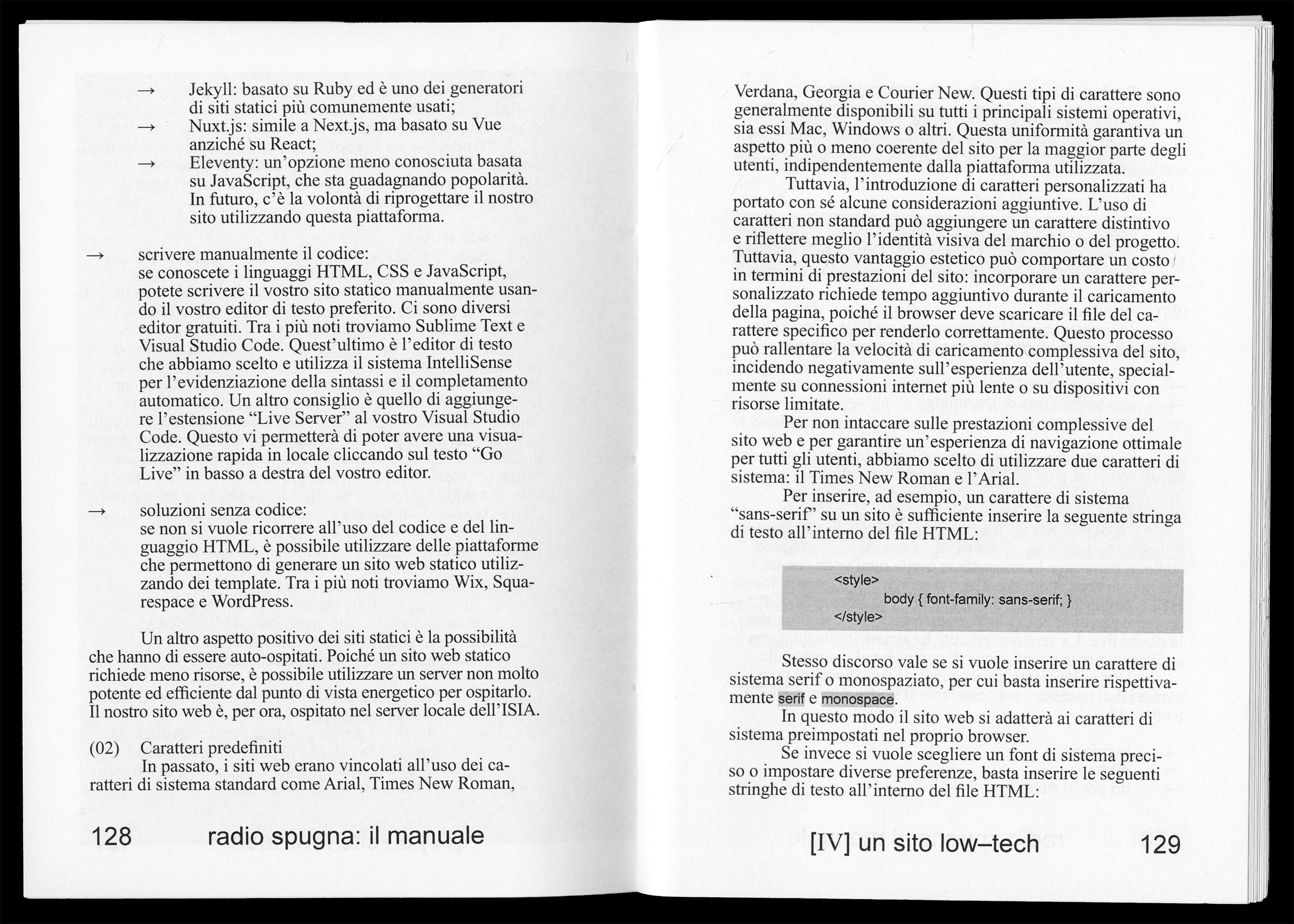 radio spugna, the manual
