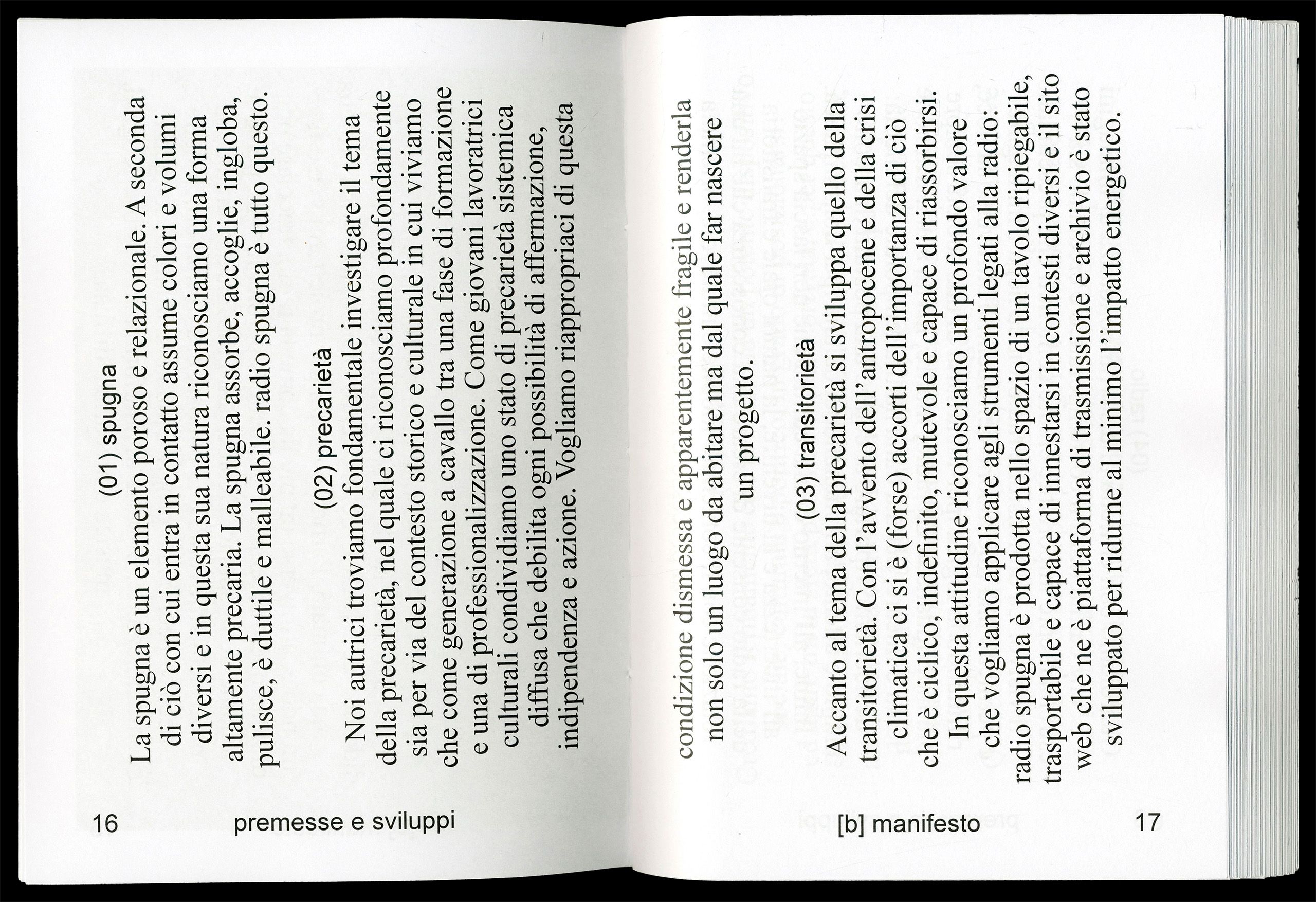 radio spugna, the manual